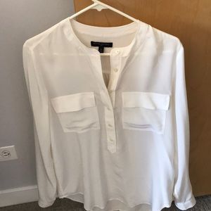 Banana Republic white silk blouse